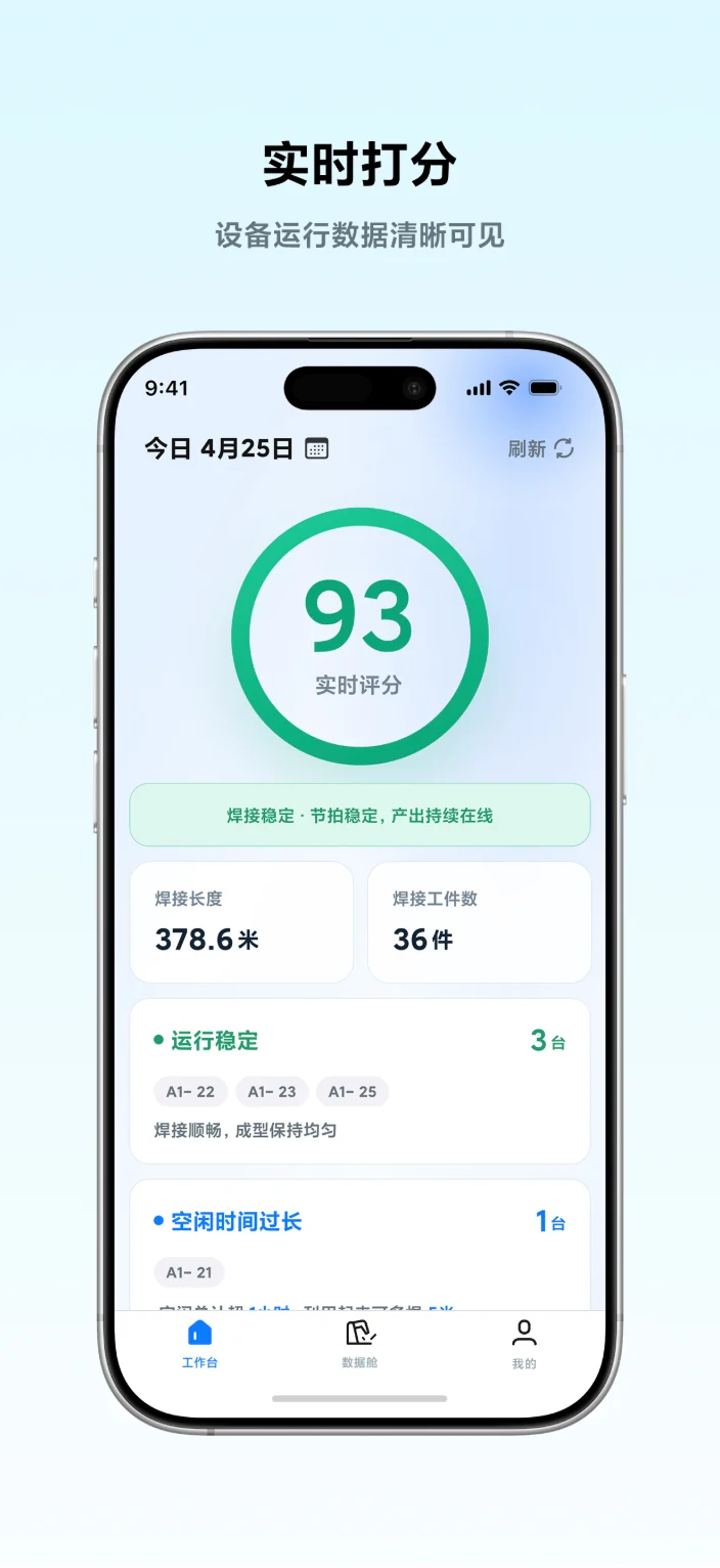 实时打分 - 设备运行数据清晰可见